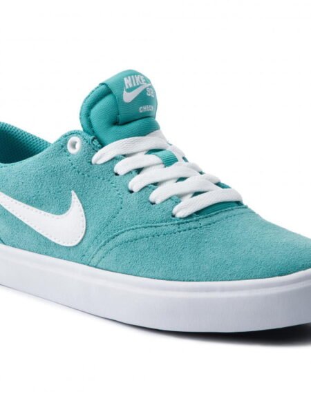 Nike batai moterims SB Check BQ3240-300 – žali laisvalaikio bateliai iš verstos odos