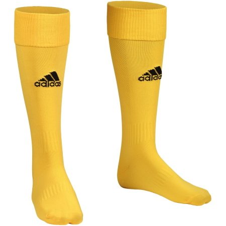 Geltonos Adidas futbolo kojinės Milano Sock E19295 su anatominio dizaino atrama ir sustiprintomis vietomis