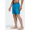 Adidas LINEAGE CLX SHORTS FJ3880 – vyriški mėlyni maudymosi šortai su logotipu ir tinkliniu pamušalu