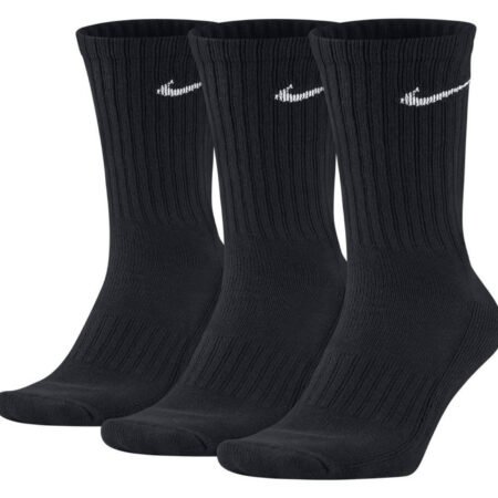 Nike kojinės ilgos juodos unisex,, vyrams ir moterims, sportui, laivalaikiui, kasdienai, Cushioned Crew Socks SX4508-001
