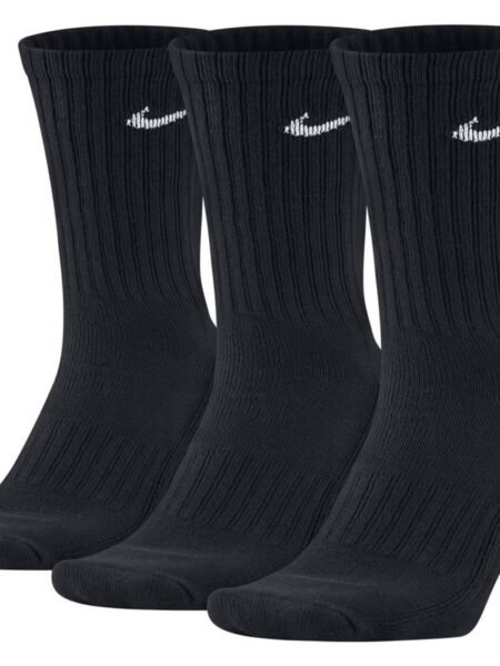 Nike kojinės ilgos juodos unisex,, vyrams ir moterims, sportui, laivalaikiui, kasdienai, Cushioned Crew Socks SX4508-001