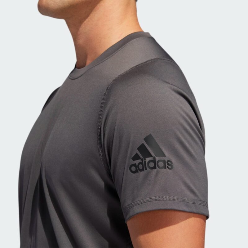 Adidas Marškinėliai Sportiniai Vyrams Pilki T-Shirt DU1427 - Image 5