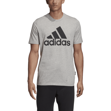 Adidas vyriški marškinėliai GC7350 pilki, trumpomis rankovėmis, su dideliu logotipu