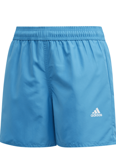 Adidas mėlyni vaikiški maudymosi šortai su vidinėmis tinklinėmis trumpikėmis ir kišenėmis – patogūs ir greitai džiūstantys. Boys Swim Shorts FL8714