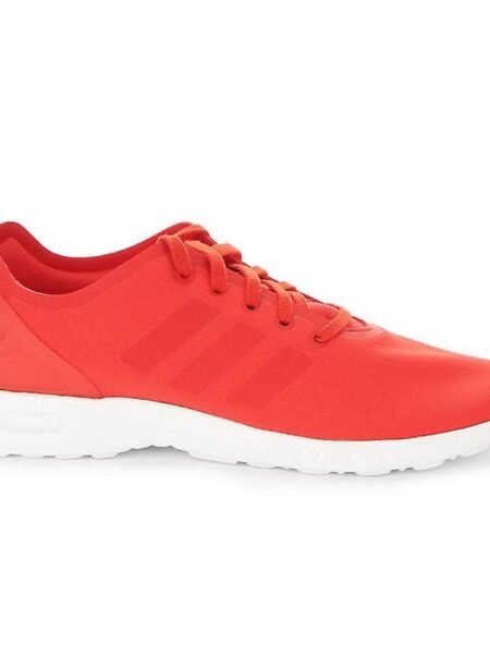 Moteriški raudoni Adidas ZX Flux laisvalaikio batai su baltu padu ir kvėpuojančia tekstile S78963