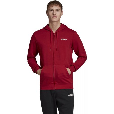 Adidas Džemperis Su Gobtuvu Vyrams Raudonas Ess FT Hoodie EI9778