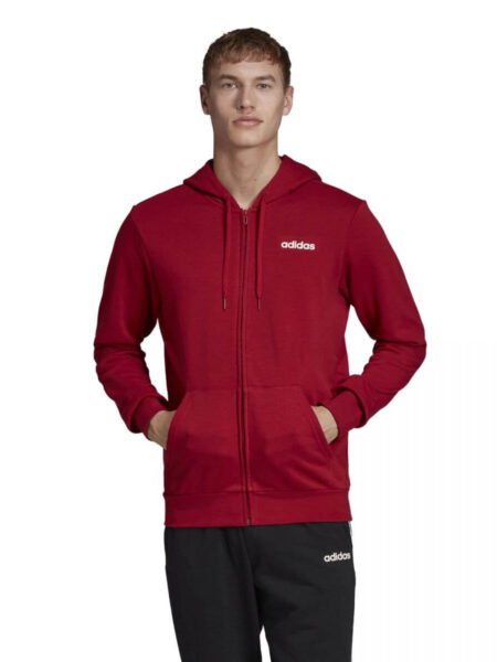 Adidas Džemperis Su Gobtuvu Vyrams Raudonas Ess FT Hoodie EI9778