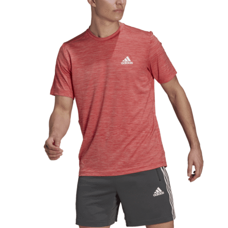 Adidas vyriški sportiniai marškinėliai M HT El Tee GM3861 raudoni su AEROREADY technologija