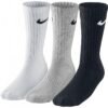Nike Ilgos Kojinės Unisex Cushioned Crew SX4508-965 balta, pilka, juoda