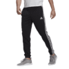 Adidas juodos sportinės kelnės vyrams su baltomis 3 juostelėmis ir šoninėmis kišenėmis, modelis GK8829.