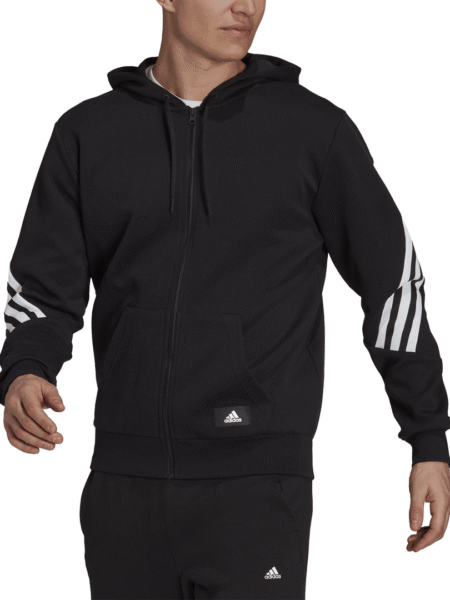 Adidas vyriškas džemperis su gobtuvu Sportswear Future Icons GR4086 – juodas sportinis džemperis.