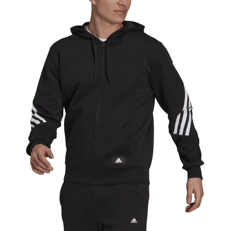 Adidas vyriškas džemperis su gobtuvu Sportswear Future Icons GR4086 – juodas sportinis džemperis.