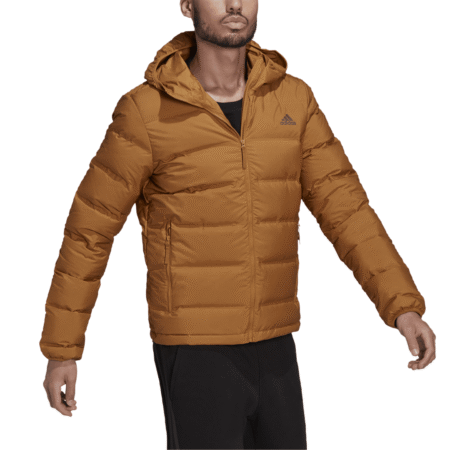 Adidas Pūkinė Striukė Vyrams Ruda Helionic Down Hooded Jacket GU3953
