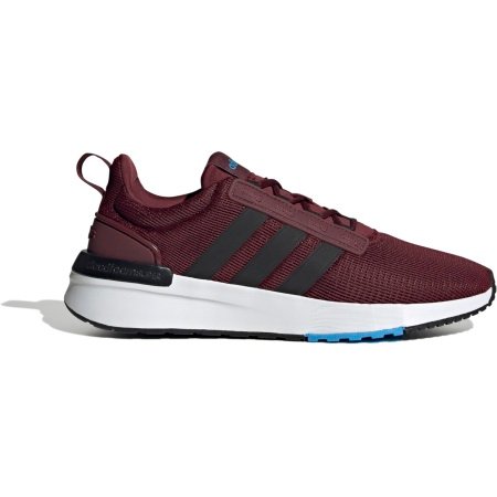 Adidas Racer TR21 GX0652 bordinės spalvos vyriški sportbačiai su baltu padu ir juodomis 3 juostelėmis.