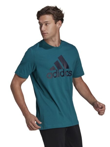 Adidas Marškinėliai Vyrams Žali Medvilniniai Maikė M Big Logo T-Shirts HE1844