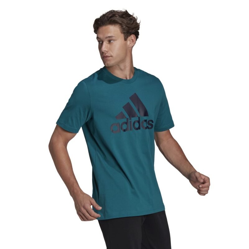 Adidas Marškinėliai Vyrams Žali Medvilniniai Maikė M Big Logo T-Shirts HE1844