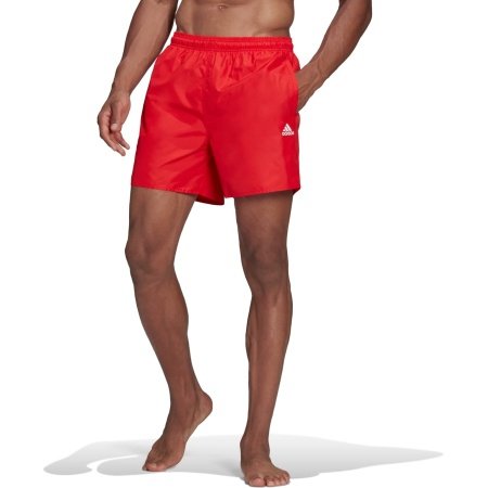 Vyriški Adidas maudymosi šortai raudonos spalvos su logotipu ir šoninėmis kišenėmis HA0384