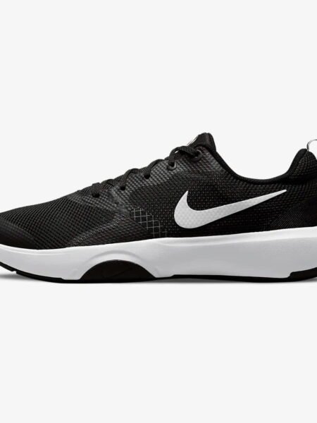 Nike City Rep TR DA1352-002 vyriški treniruočių batai – juodi, kvėpuojantys, su baltu padu ir tvirtu gumuotu padu.