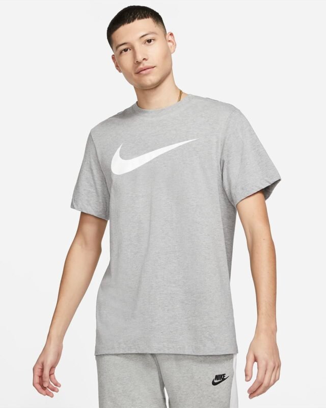 Nike Marškinėliai Vyrams Pilki N Sportswear Icon Swoosh T-Shirts DC5094-063