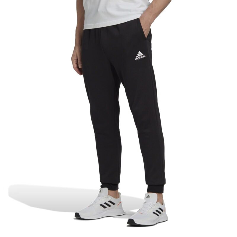 Adidas Kelnės Vyriškos Juodos Medvilninės Essentials Tapered Feelcozy Fleece Pants HL2236