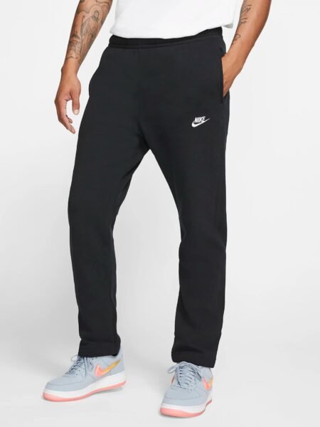 Nike kelnės kyrams juodos su placiais galais be gumu M NSW Pants Open Hem Fleece BV2707-010