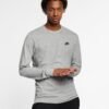 Nike Sportswear Club Long Sleeve Tee AR5193 063 vyriški pilki marškinėliai iš medvilnės