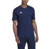 Adidas mėlyni vyriški marškinėliai Essentials Ent 22 Tee HC0450 su kontrastiniu logotipu.
