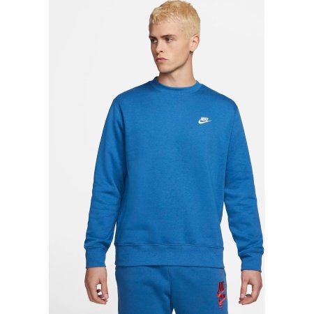Nike M Sportswear Club Fleece Crew BV2662-407 – vyriškas mėlynas džemperis su fleece pašiltinimu