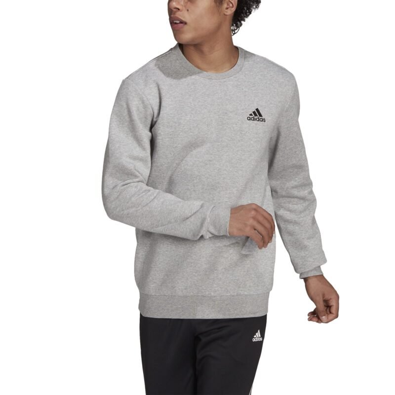 Adidas vyriškas pilkas džemperis Essentials Feelcozy Fleece Sweatshirt H12221