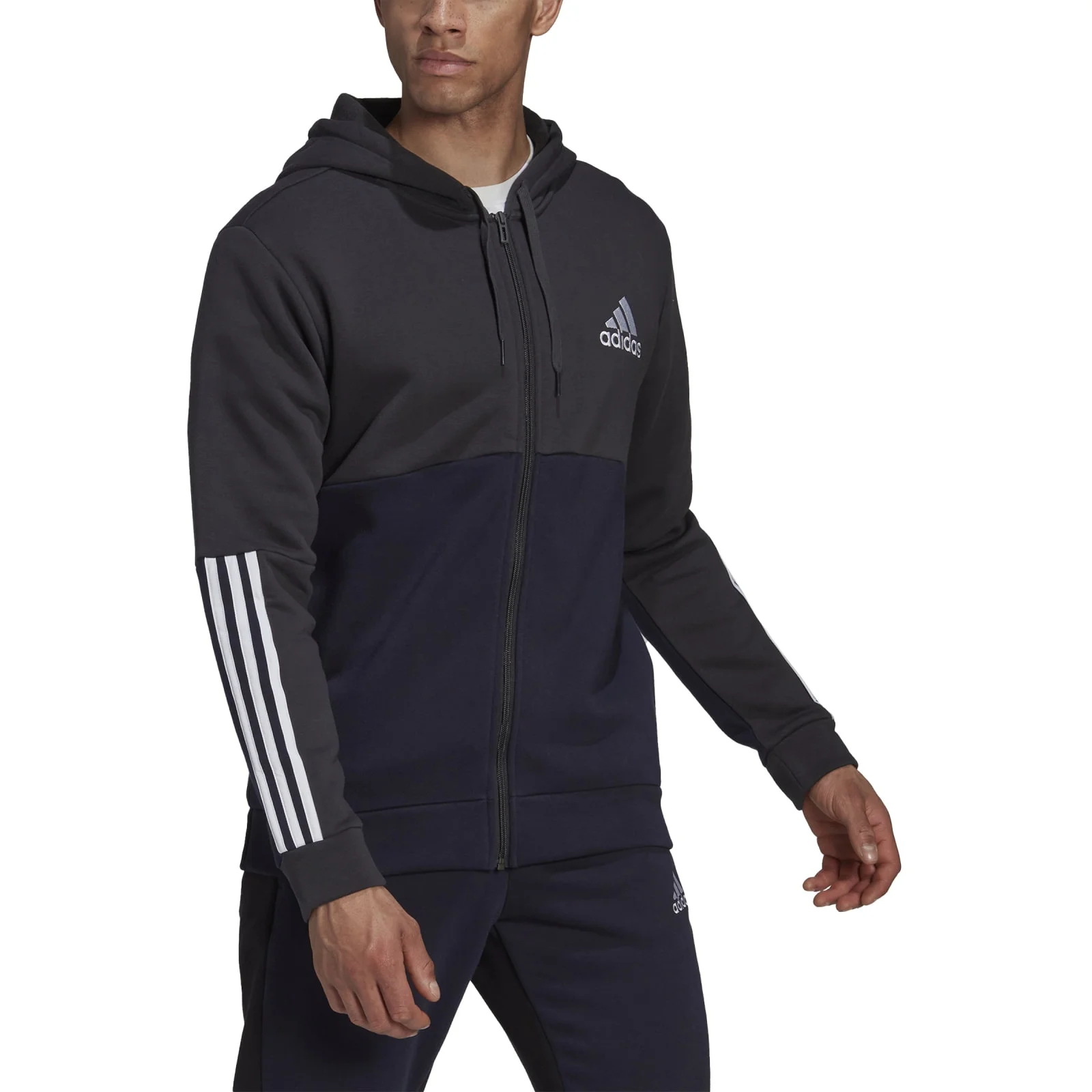 Vyriškas Adidas Džemperis Su Gobtuvu Essentials Colorblock Fleece Full-Zip Hoodie HK2879