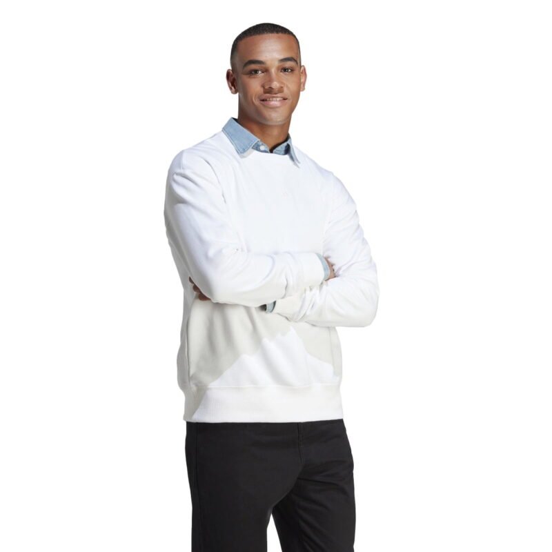 Adidas Džemperis Vyrams Baltas All Szn Sweatshirt FT IC9805 - Image 3