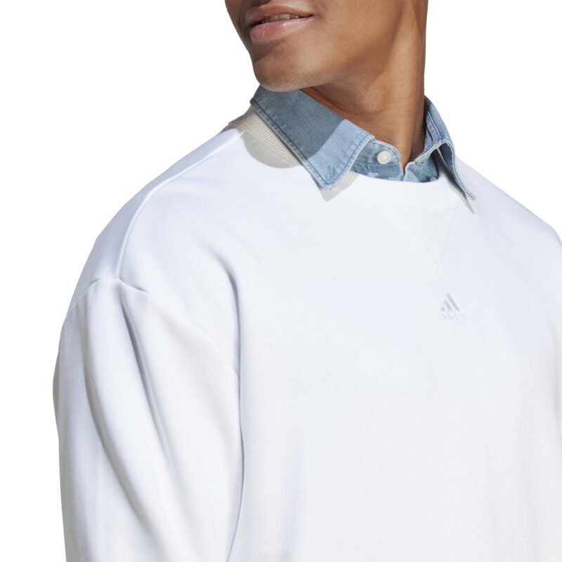 Adidas Džemperis Vyrams Baltas All Szn Sweatshirt FT IC9805 - Image 5