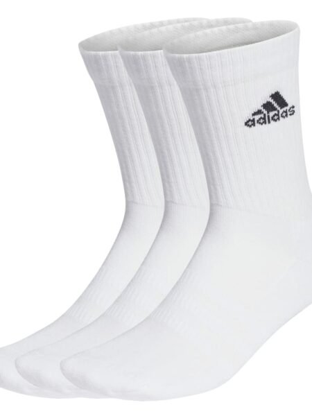 Adidas kojinės baltos su kilpiniu padu ir mažu juodu logotipu. Unisex C Crew Socks 3pairs HT3446