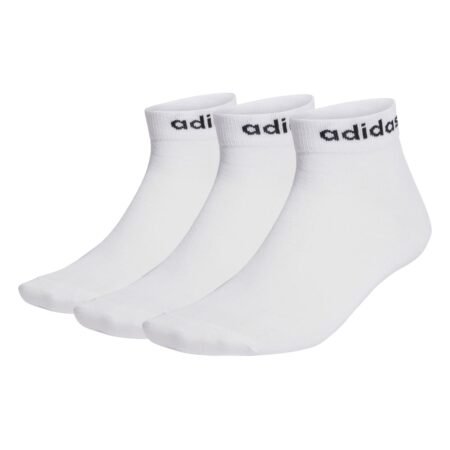Baltos Adidas Kojinės, Plonos, Trumpos, Unisex, Vyrams, Moterims, Thin And Light Linear Ankle Socks 3 Pairs HT3451 Tinka sportui ir kasdieniam dėvėjimui