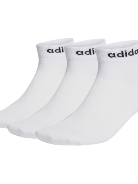 Baltos Adidas Kojinės, Plonos, Trumpos, Unisex, Vyrams, Moterims, Thin And Light Linear Ankle Socks 3 Pairs HT3451 Tinka sportui ir kasdieniam dėvėjimui