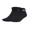 Adidas Kojinės Trumpos Plonos Unisex Juodos „Thin And Light Linear Ankle Socks“ 3 Pairs IC1282