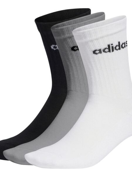 Adidas kojinės ilgos unisex tinka vyrams ir moterims, pritaikitos sportui ir kasdieniam naudojimui, Linear Crew Cushioned Socks 3 Pairs IC1302