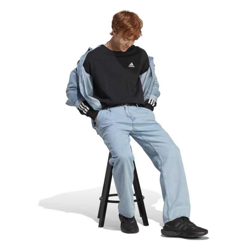 Adidas Džemperis Vyrams Juodas Ess 3s Sweatshirt FT IC9317 - Image 5