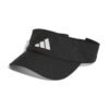 Juodas Adidas snapelis Aeroready Visor IC6519 su baltu logotipu, skirtas vyrams ir moterims