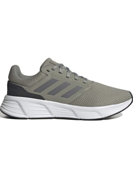 Adidas Galaxy 6 vyriški bėgimo batai chaki spalvos su baltu padu, sportiniai batai su Cloudfoam ir Adiwear padu HP2418