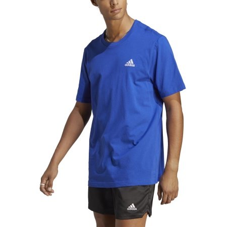 Adidas marškinėliai vyrams medvilniniai, mėlyni, trumpomis rankovemis, Essentials T-Shirts IC9284