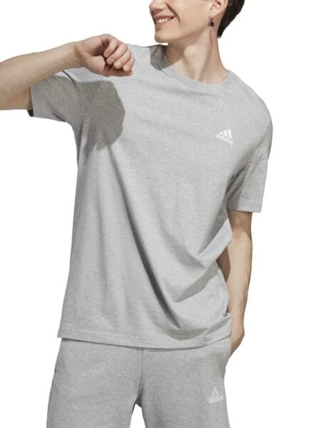 Adidas Marškinėliai Vyrams Medvilniniai Pilki Essentials Single Jersey Embroidered Small Logo T-Shirts IC9288