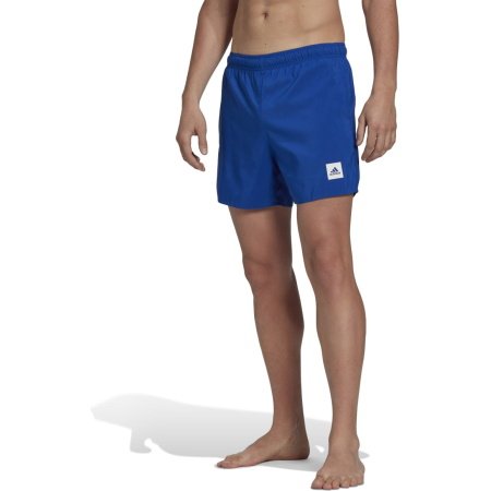 Adidas vyriški mėlyni maudymosi šortai su logotipu priekyje ir elastiniu juosmeniu – modelis HP1773.