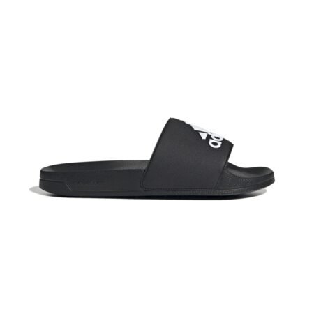 Adidas Adilette Shower Slide GZ3779 vyriškos juodos šlepetės su baltu logotipu