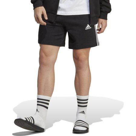 Adidas Šortai Vyrams Medvilniniai Juodi 3-Juostelės Essentials FT 3S Shorts IC9435