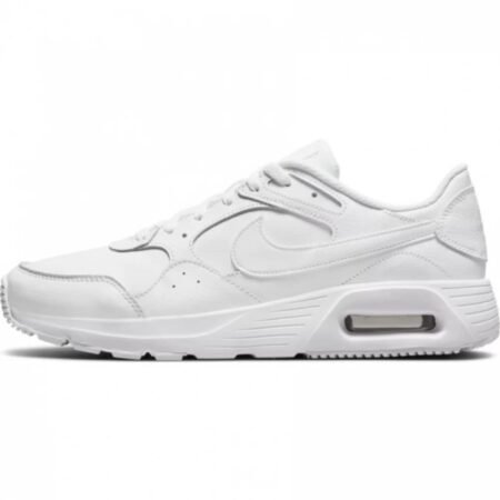 Nike Air Max SC Leather DH9636-101 vyriški balti sportbačiai – odiniai, su Air Max amortizacija, patogūs ir stilingi kasdieniam dėvėjimui.