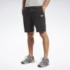 Reebok Šortai Vyrams, Medvilniniai, Juodi, Kasdienai, Laisvalaikiui, Identity French Terry Shorts HS7377