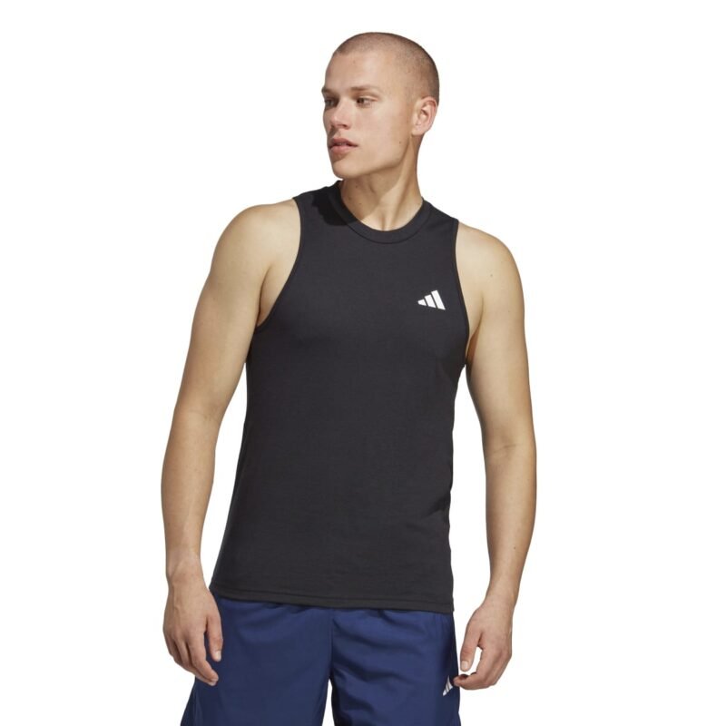 Adidas Marškinėliai Vyrams Juodi Training Sleeveless Tee IC6945 - Image 4