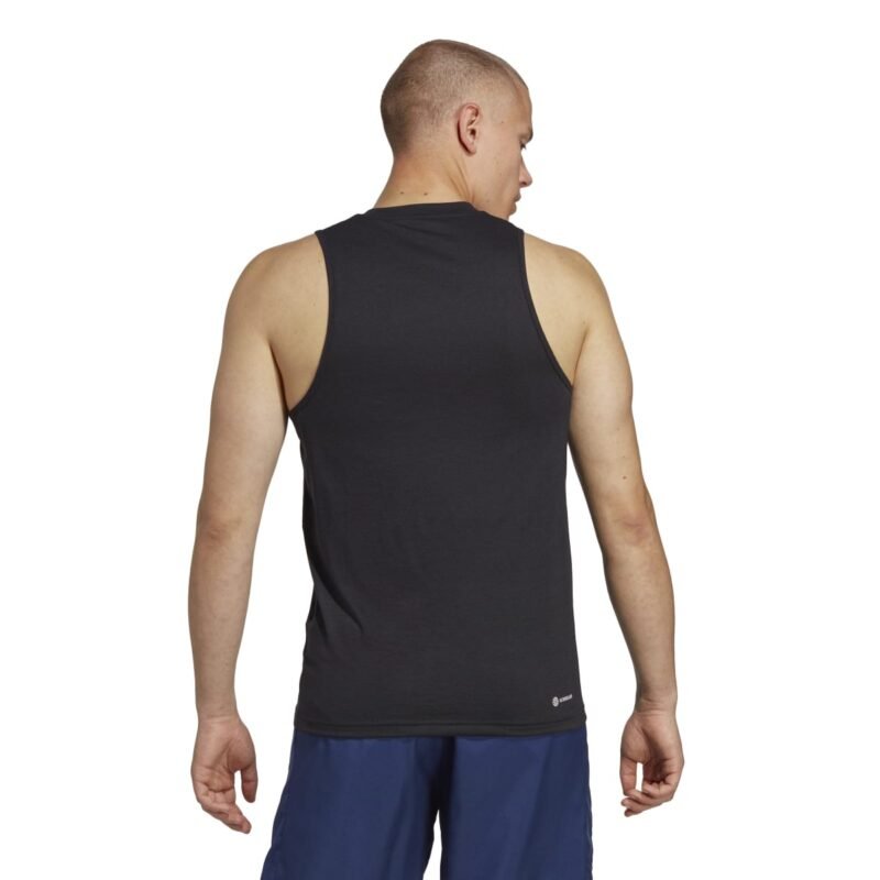 Adidas Marškinėliai Vyrams Juodi Training Sleeveless Tee IC6945 - Image 2