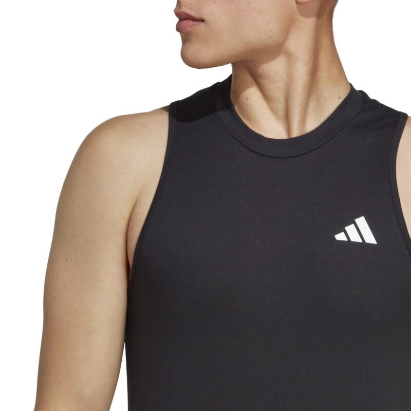 Adidas Marškinėliai Vyrams Juodi Training Sleeveless Tee IC6945 - Image 5